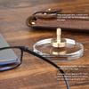 DjuiinoStar Spinning Top: Long Lasting (5-8 Minutes), with Glass Base (Diameter: 3.15"; Focal Length: -30cm; Edge Polished) and Carry Case, CNC Machined, Time Killer, EDC Desk Toy, Fancy Gift DST-820B view 3