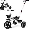 KRIDDO 2-in-1 Toddler Tricycle for Ages 18 Months to 5 Years Old - Extended Push Handle for Effortless Push, Gift Trike for Toddler 3 to 5 Year, Kids Tricycle with Foldable Front Footrest, White view 1