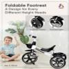 KRIDDO 2-in-1 Toddler Tricycle for Ages 18 Months to 5 Years Old - Extended Push Handle for Effortless Push, Gift Trike for Toddler 3 to 5 Year, Kids Tricycle with Foldable Front Footrest, White view 3