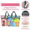 Aclarastra Collapsible Beach Sand Toys for Kids - Travel Beach Toys with 2 Collapsible Beach Buckets, Mesh Bags, Sand Castle Molds, Sand Bucket Shovel Set Sandbox Toy for Toddlers Kids view 4