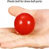 50pcs Hollow Lotto Raffle Ball | Raffle Drawing Balls | Plastic Bingo Only | Lottery | Vending Machine Capsules | Plastic Bingo for Game Party Prizes, Red view 3