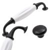NOORSE Zinc Alloy Black/White Door Handles Ceramic Drawer Pulls Knob Kitchen Cabinet Handles and Knobs Furniture 1Pcs view 1