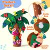 OSNIE 18 Inch Reading Week Felt Tree Toy, X Large Letter Props Freestanding Coconut Tree, 34Pcs Alphabet Game Interest Learning -On Skills Game Teaching Toy Gifts for Toddlers Early Education view 3