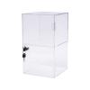 2 Tier Acrylic Display Case with Lock,Square Transparent Showcase for Decoration and Organizer view 1
