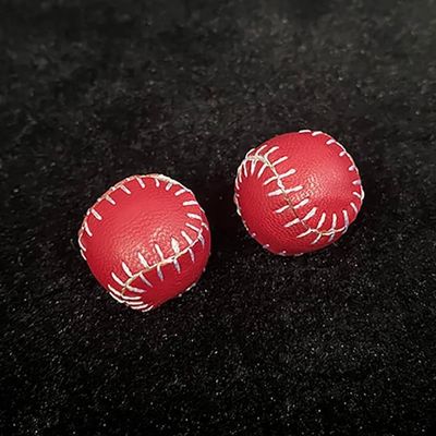 2 Pcs/lot Leather Ball (Red, 2.2 cm/0.87 in) Magic Tricks Chop Cup Ball Accessory for Cups and Balls Magic Illusions Gimmicks Mentalism Props