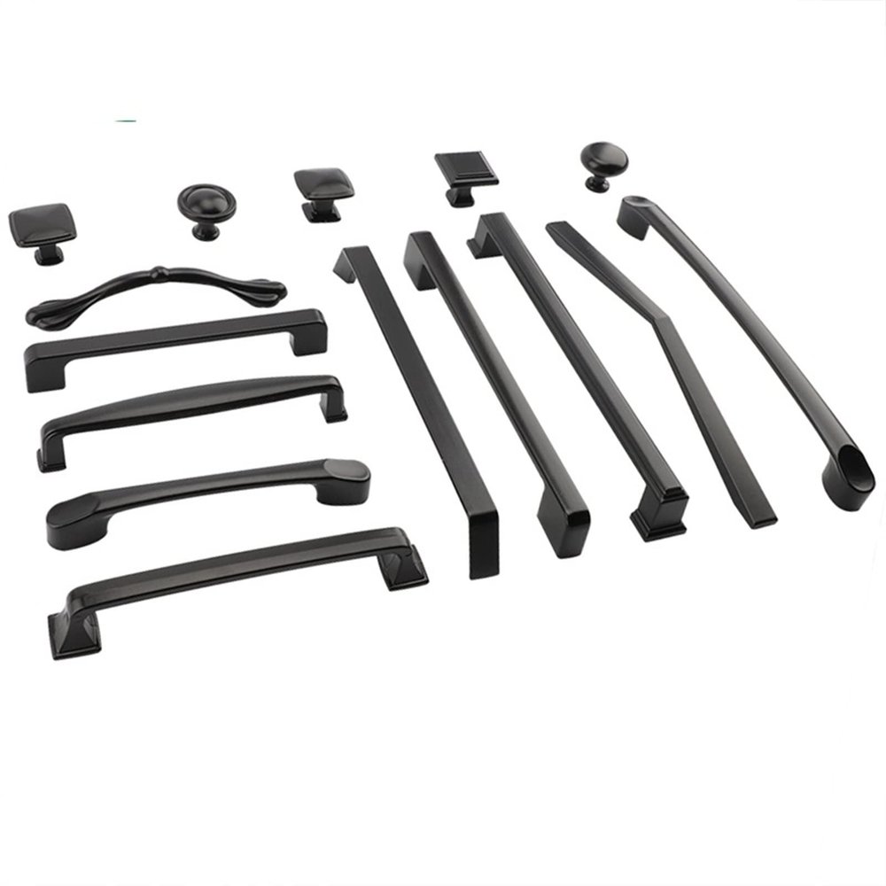 NOORSE Black Handles for Furniture Parts Cabinet Knobs and Handles Kitchen Handles Drawer Knobs Pulls Cupboard Hardware Accessories 1Pcs