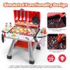 CUTE STONE Kids Grill Playset,Kitchen Playset with Realistic Smoke, Sound, Light, Kids BBQ Grill Toy Cooking Playset for Toddler,Indoor Outdoor Backyard Play Toys for Boys Girls, 23.6" H view 2