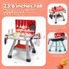 CUTE STONE Kids Grill Playset,Kitchen Playset with Realistic Smoke, Sound, Light, Kids BBQ Grill Toy Cooking Playset for Toddler,Indoor Outdoor Backyard Play Toys for Boys Girls, 23.6" H view 3
