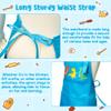 R HORSE Kid Apron and Chef Hat Set 2Pcs Adjustable Children Blue Kitchen Apron Dress up Role Play Chef Toy Kid Funny Cooking Gift Birthday Gift for Kids Cooking Baking Painting and Training view 4