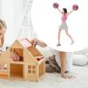 1/64 Cheerleader Model Miniature Dancing Girl Model, Resin Photography Prop Character Model Woman Figurine for Scene, Meatball Head view 4