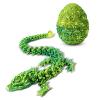 Xinxiaomeng 3D Printed Dragon in Egg Mystery Chinese Dragon Crystal Articulated Dragon Egg Surprise Easter Eggs Easter Basket Stuffers Home Office Decor Executive Desk Toys Gifts (Green) view 2