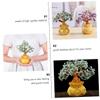 BIUDECO Creative Tree Cash Cow Decor for Home Tabletop Ornament Feng Shui Wealth Tree for Friends Decorative view 2