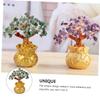 BIUDECO Creative Tree Cash Cow Decor for Home Tabletop Ornament Feng Shui Wealth Tree for Friends Decorative view 3