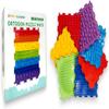 Rainbow Set of Sensory Mat Massage Game Mats for Kids Orthopedic Massage Puzzle Floor mats Ortodon Rainbow Sensory Massage Game Mats view 2