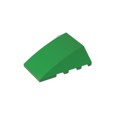 Gobricks GDS-730 47753 Wedge Curved 4x4 No Top Studs, Green, 50 pcs