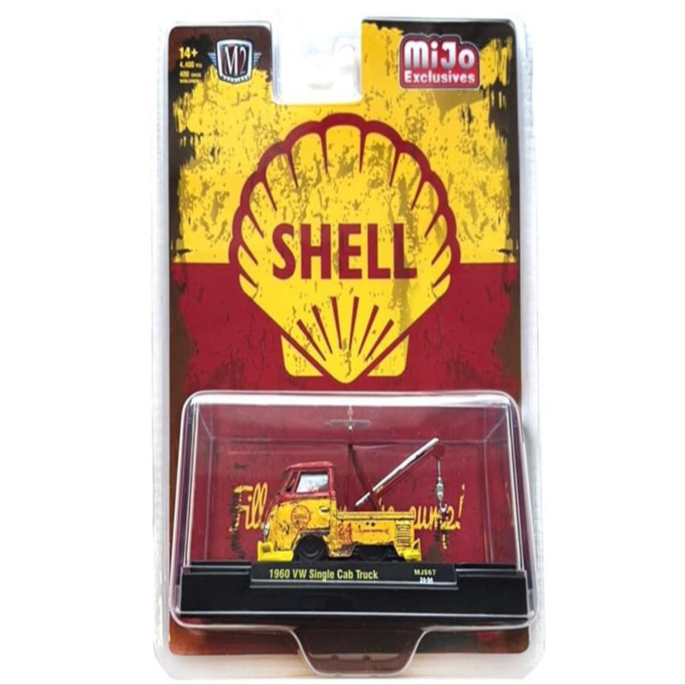 1960 Single Cab Tow Truck Yellow and Red (Weathered) Limited Edition to 4400 Pieces Worldwide 1/64 Diecast Model by M2 31500-MJS67