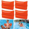 2 Pairs Arm Float Inflatable Bands Ring Kid Swim Wings Floaties Pool Beach Large Children Swimming Floats Floater Sleeves Armlets Tubes Flotation Orange 10"X6.5" Armbands Water Fun Floating Training view 3