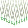 36 Pieces It's a Boy Baby Shower Pacifiers Necklace Acrylic Baby Party Favors Charm Pacifiers Necklace Grosgrain Ribbon Party Decorations Table Scatter (Green) view 1