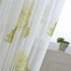 HooHero Green Simple Lotus Leaf Versatile Printed Polyester Living Kids Baby Room Elegant 50 Width Sheer Curtains Home Decor Voile view 4