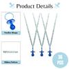 36 Pieces It's a Girl Baby Shower Pacifiers Necklace Acrylic Baby Party Favors Charm Pacifiers Necklace Grosgrain Ribbon Party Decorations Table Scatter (Royal Blue) view 3
