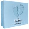 Handmade Baby Memory Book, Scrapbook AND Photo Album with Keepsake Box, Hand & Footprint Kit included, Baby's First Year, Journal, For Newborn 0-12 Months (Teddy Bear Boy, Blue) view 2