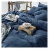 ADovz 3PCS 100% Pure Linen Solid Color Bedding Set, Linen Duvet Cover and Pillow, Quilt Cover,Bed Sheets, 150cm x 200cm, FH-762 view 1