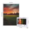 Sunset Beautiful Soccer Field Puzzles 500 Pieces Personalized Jigsaw Puzzles Wooden Photo Puzzle for Adults Family Picture Puzzle Gifts for Wedding Birthday Valentine's Day Gifts 15" x 20.4" view 2