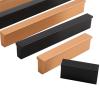 1Pcs Rose Gold Black Handle Modern Minimalist Kitchen Cabinet Drawer Aluminum Profile Wardrobe Bathroom (Color : Rose Gold) view 4