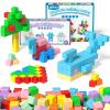 Apluses 74PCS Magnetic Blocks, Classroom Must Have Creative Learning Kids Toys | Preschool Montessori Sensory Autism Magnet Toys for Boys and Girls Ages 3 4 5 6 view 1
