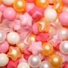 GOGOSO Ball Pit Balls for Toddlers Phthalate-Free BPA-Free Non-Toxic Crush Proof Soft Plastic Play Balls Baby Kids Shape Tent Pool Playhouse Playpen Party Decor,Creamy Pink Pearl Gold Clear,200PCS view 1