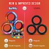 BUNMO Magnetic Fidget Rings - Fidget Toys Adults - Magnetic Rings - Endless Hours of Fun - Spin, Connect & Play - Engaging Toy for Boys & Girls - Great Teen Gift - Rainbow view 3