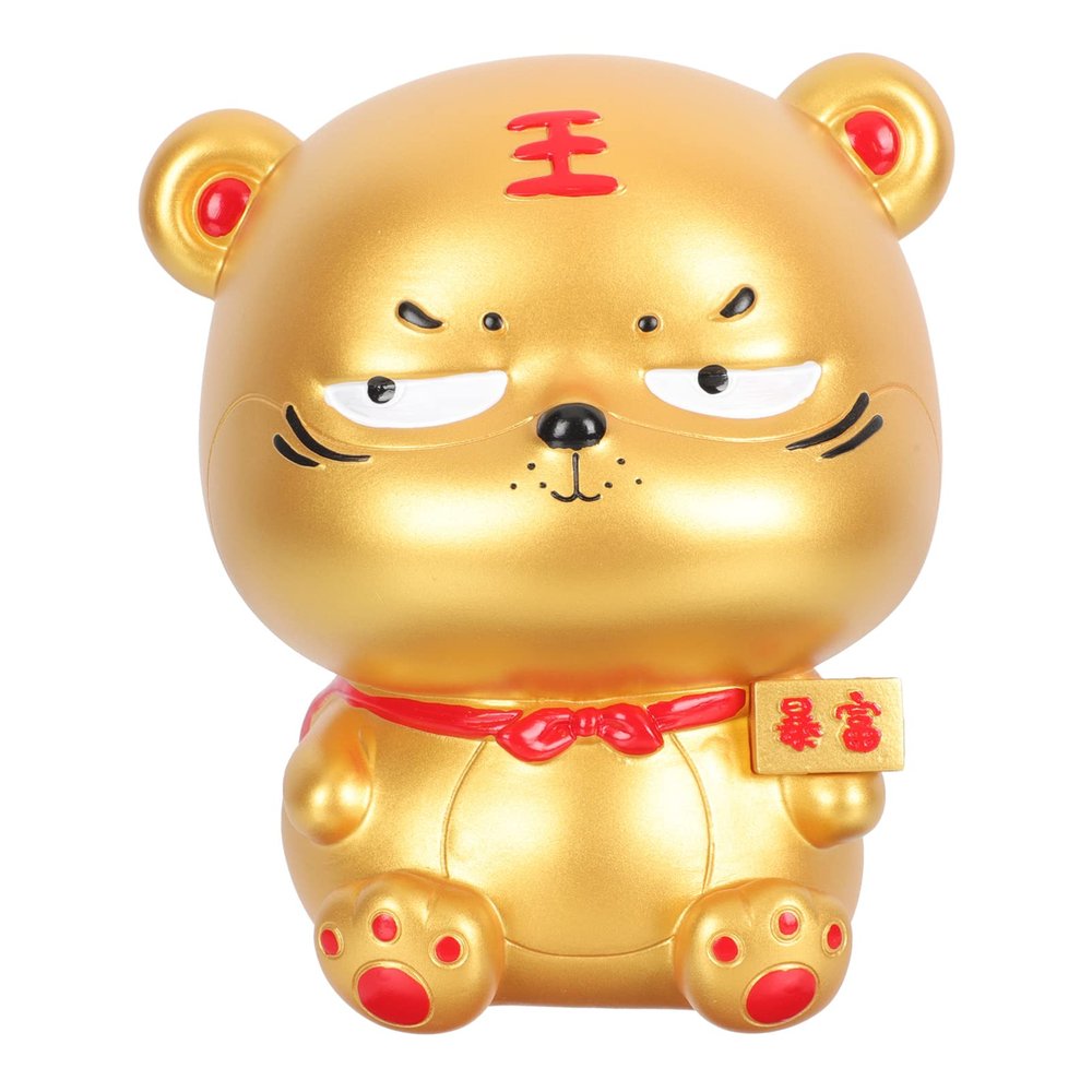 2022 Chinese New Year of The Tiger Piggy Bank Coin Bank Money Bank Chinese Zodiac Tiger Figurines Statues for 2022 Spring Festival Chinese New Year Gifts/659
