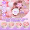 GOGOSO Ball Pit Balls,Plastics Balls for Ball Pit, Stars Hearts Shape for PastelBall for Toddlers Kids, Pink Pear White, 200pcs view 2