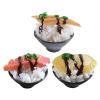 Abaodam Artificial Mini Sushi Toy Set 3Pcs Realistic Play Food for Kids Pretend Kitchen Party Display Simulation Rice Nigiri Sushi Ornament view 1
