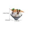 Abaodam Artificial Mini Sushi Toy Set 3Pcs Realistic Play Food for Kids Pretend Kitchen Party Display Simulation Rice Nigiri Sushi Ornament view 2