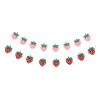 2 Strands Strawberry Theme Garland Baby Girl's Party Paper Hanging Banner Dessert Bar Bunting First Brithday Baby Shower Party Favors view 2