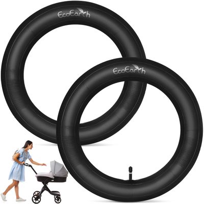 EcoEarth Inner Tube Tire Replacements (2 Pack, 12.5 x 1.75/2.25) for Kids Bike & Jogging Stroller, Compatible w/All Brands: BoB Revolution Flex/Pro/SE/SU, Graco, Go Jogging & More