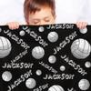RIRIX Personalized Baby Blankets for Girls Boys, Custom Baby Blanket with Name Swaddle Toddler Fleece Blanket Personalized Gift Volleyball Text view 4