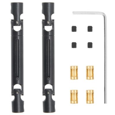 ShareGoo Universal RC Drive Shaft 70mm-93mm w/ 3.17mm to 4mm Shaft Sleeve Compatible with MN Model MN82 LC79 MN78 1/12 RC Crawler Car Upgrade Parts (Black)