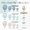 138Pcs Dusty Blue Balloons Arch Garland Kit, Dusty Baby Blue Sand White Metallic Gold Balloons for Bridal Shower Gender Reveal Birthday Baby Shower Decorations view 2