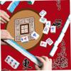 BEAHING Mahjong Mat, 32x32'' Anti-Slip Noise Reduction Table Mat for Poker, Card, Board & Tile Games, Red view 2