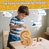 Custom Wooden Piggy Banks, CCHKFEI Coin jar Personalized Piggy Bank Creative 26 Letter DIY Storage Jar Kids Alphabet Coin Bank Savings Piggy Bank Birthday Gift Home Decoration Souvenir (S) view 2