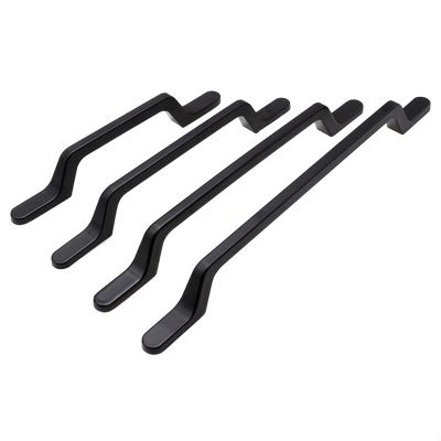 Alloy Black Handle Simple Long Handles Door Knobs for Cupboard Drawer Pulls Furniture Cabinet Hardware 1Pcs