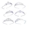 6 Pieces Women's Rhinestone Crown Headband Princess Tiara for Bridal Wedding Birthday Party Cake Accessiories view 1