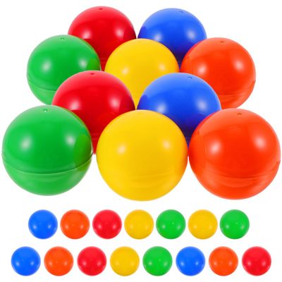 Vaguelly Openable Raffle Balls 1.57 Inch Colorful Fillable Plastic Lottery Balls for Party Games Event Surprises and Festive Celebrations