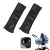 Zhouocea Baby Stroller Armrest Protective Cover, 2 Pcs Pushchair Handle Covers with Zipped Leather Baby Pushchair Strap Covers Baby Stroller Handle Covers(Black) (25 * 10.5 * 1.5) view 1