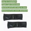 Zhouocea Baby Stroller Armrest Protective Cover, 2 Pcs Pushchair Handle Covers with Zipped Leather Baby Pushchair Strap Covers Baby Stroller Handle Covers(Black) (25 * 10.5 * 1.5) view 4