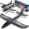 Airplane Toy for Kids - 3 Pack Safe & Easy to Throw Foam Airplanes for Kids - Outdoor Toys Glider Plane Toys - Yard Game Gifts for Boys & Girls - Birthday Gift Ideas for Ages 4 5 6 7 8 9 10 11 12 + view 1
