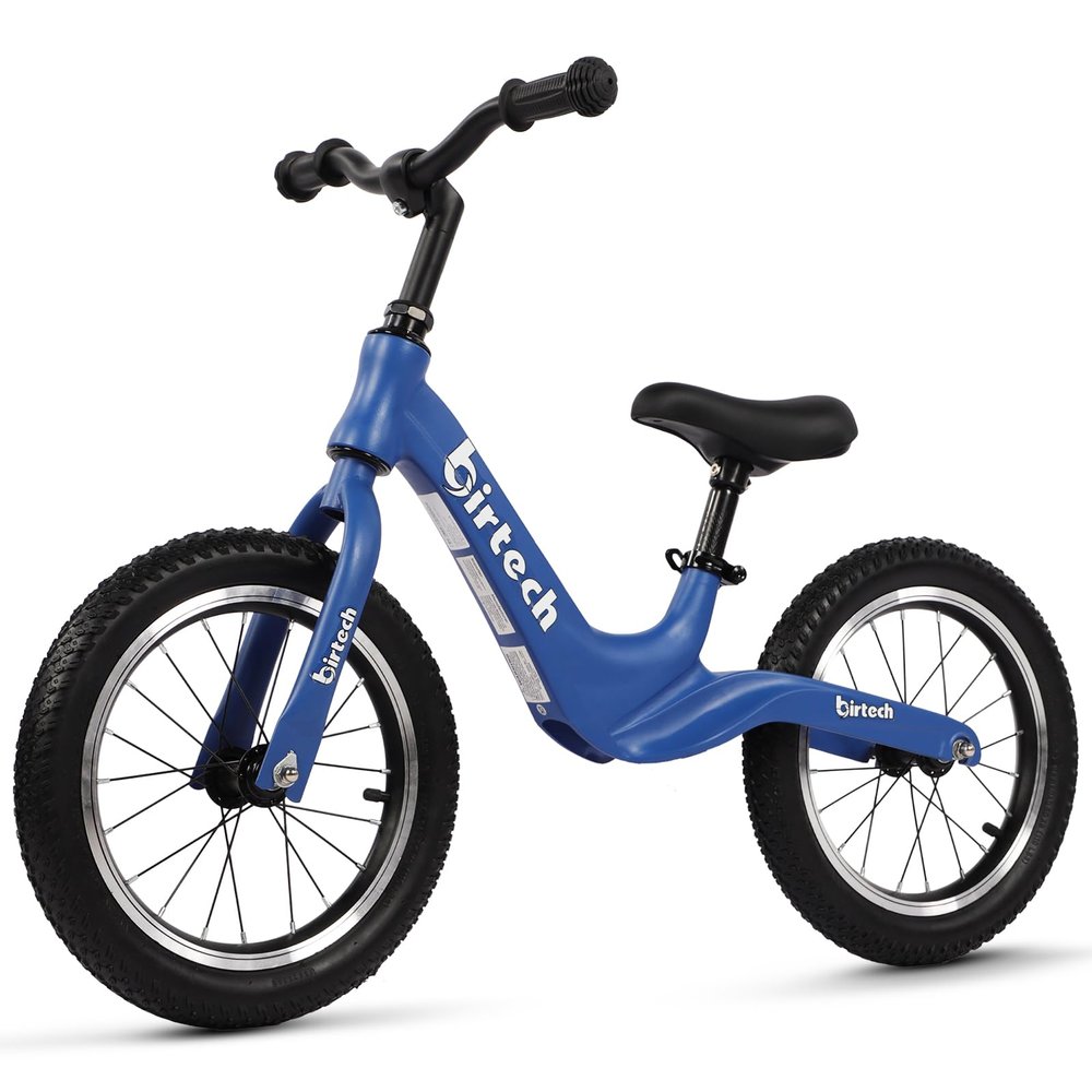 14" Kids Balance Bike for 3,4,5,6 Year Old Boys and Girls, Air Tires with Magnesium Alloy Frame, Lightweight No Pedal Toddler Training Bicycle (Blue)