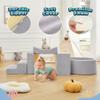 Elftopia Foam Climbing Blocks with Ball Pit Designed for Toddlers Aged 1-3 -Great for Indoor Crawling, Inside Foam Playground Set for Little Ones to Active Playing -(Balls NOT Included) Grey view 4